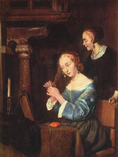 Adriaan de Lelie Dame bei der Toilette oil painting image